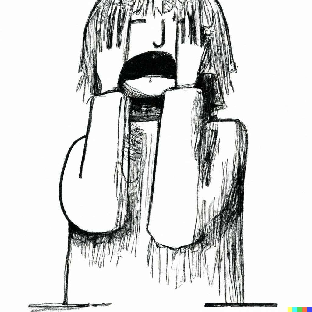 a representation of anxiety, doodle